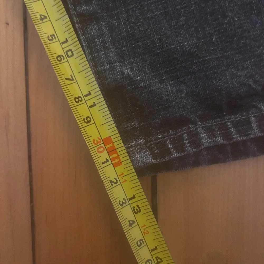 Vintage Clench Jeans Shorts Size 40x13 Y2K Faded Blue Skater Grunge Streetwear